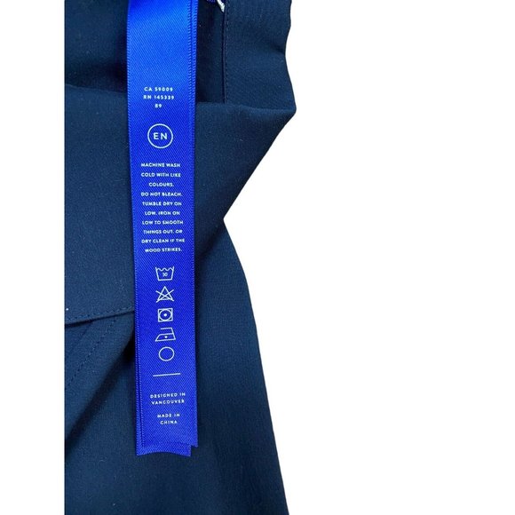 Kit & Ace Midi Shirt Dress XS / S Blue Belted Pockets Cotton - Picture 4 of 5